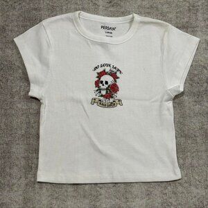 White Skull Graphic Tee